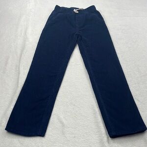 Lands‎ End 7S Blue Corduroy Straight Leg Pants Adjustable Waist,  Pull On